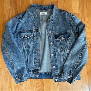 Unveil for Victorias Secret PINK Blue Denim Jacket Jean Coat size Medium